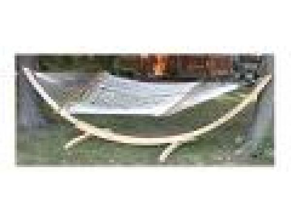 Cotton Woven Hammock w/Cypress Arch Stand