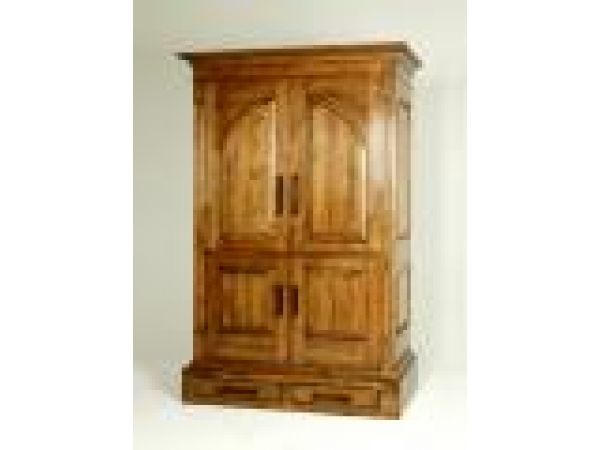 3118 Armoire with Arch Panel Upper Doors