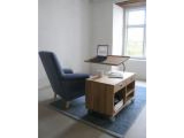 Roma Mobile in oak with Fridhem chair