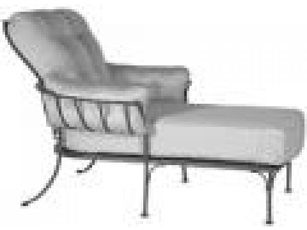 Stationary Chaise Lounge with Cushion