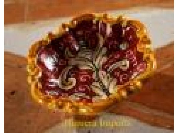 441/10 4'' Ruffled edge shallow bowl - Floreale Rosso