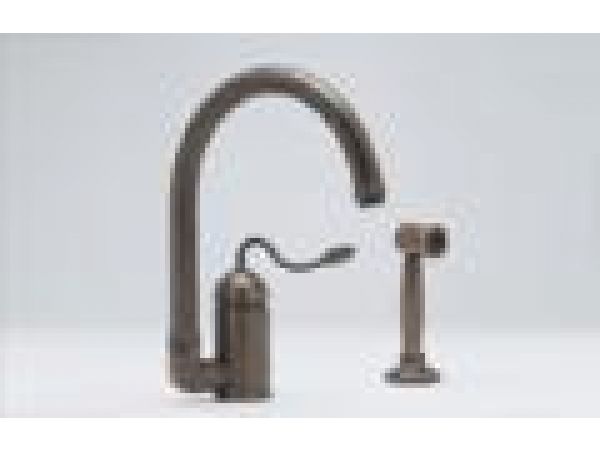 Single Lever Country Kitchen Faucet with Handspray