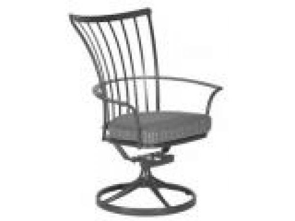 Dining Swivel Rocker Arm Chair with Seat Cushion