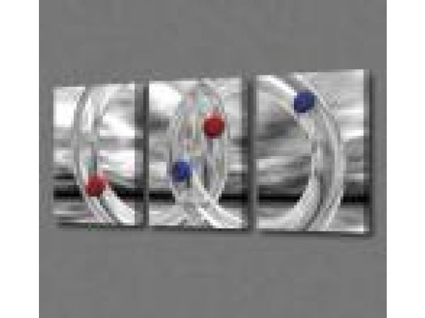 Glass Rings and Spheres Triptych