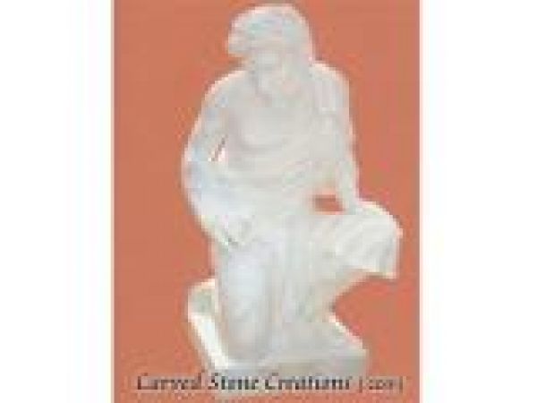 FIG-M080, ''Gentle Reflection'' Hand-Carved Marble Statuary