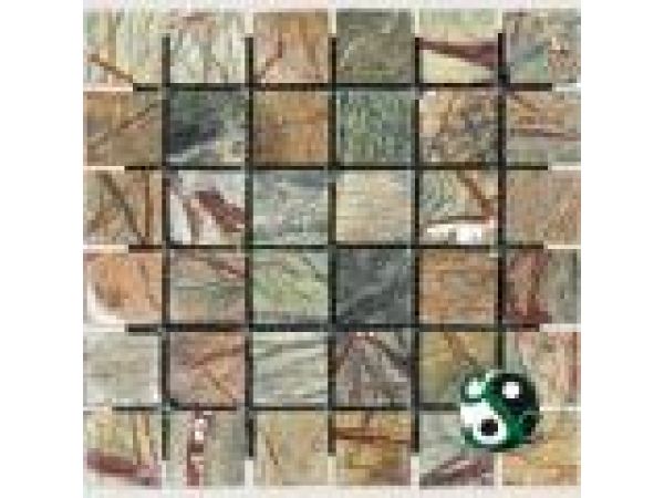 MOS-M006, Rain Forest Marble 2x2 Mosaic