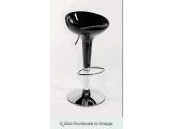 Ashley Adjustable Fiberglass Bar Stool (Black)