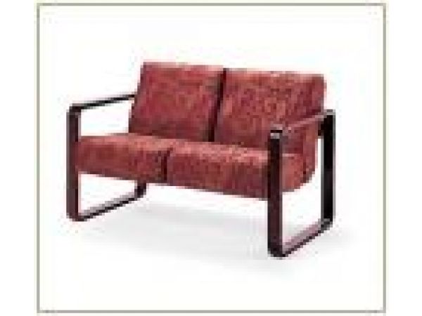 Low back two-seat sofa with open side frame