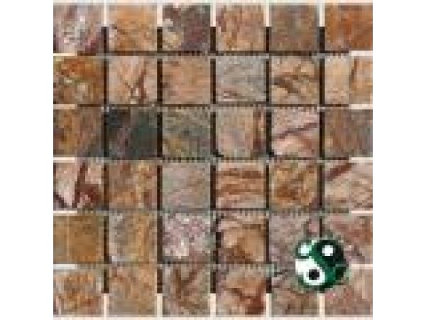 MOS-M002, Cafe Forest Marble 2x2 Mosaic