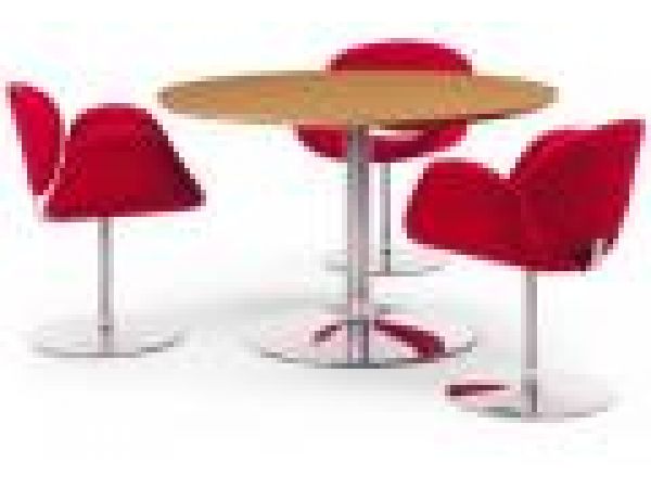 Circle 3 Round Table and Little Tulip Chair F163
