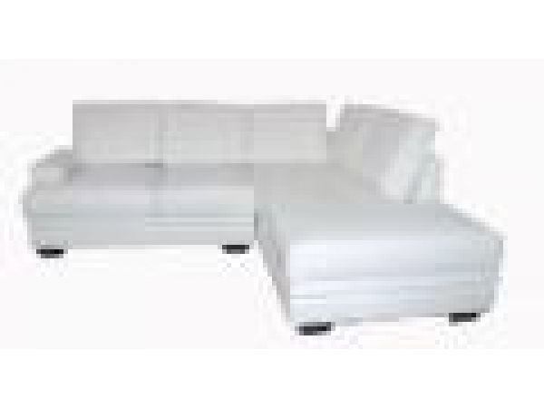 SL 242 White, Contemporary Leather Sofa