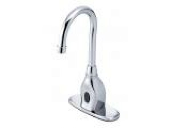 Battery operated electronic gooseneck faucets
