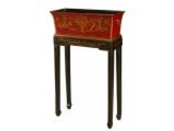 Mfg #: 03-27 RED PLANTER ON STAND