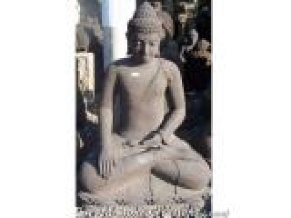 FIG-G011, ''Seated Buddha'' Hand-Carved Figurative Statue