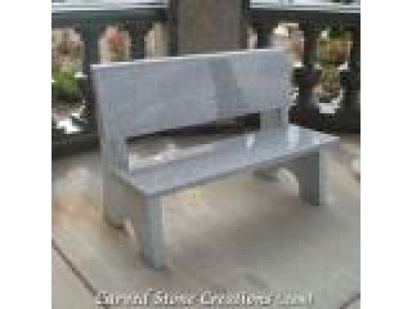 BEN-110 Honed & Polished Park Style Granite Bench