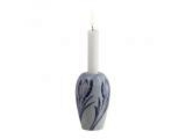 Floating Flowers Candlestick Blue