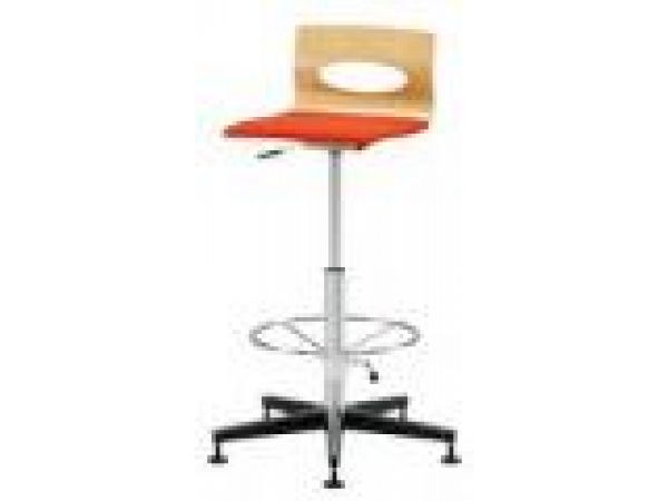 3198 Minus stool with crossbase upholstered