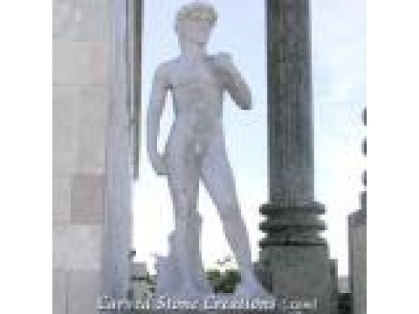 FIG-G009, ''Michelangelo's David'' Hand-Carved Granite Statue
