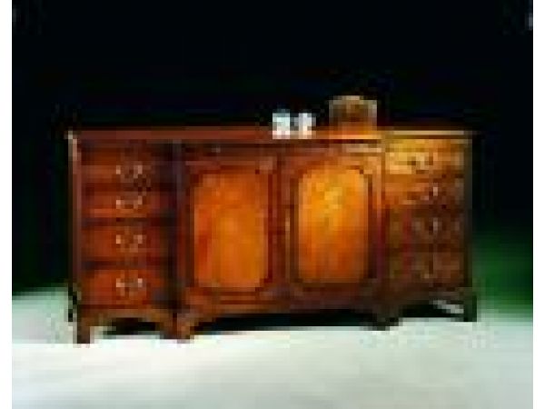 1809 - Chippendale-style mahogany breakfront crede