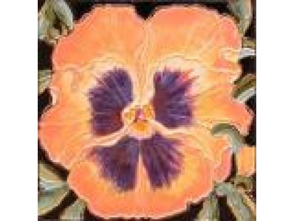 Gift Tiles-8x8 Orange Pansy