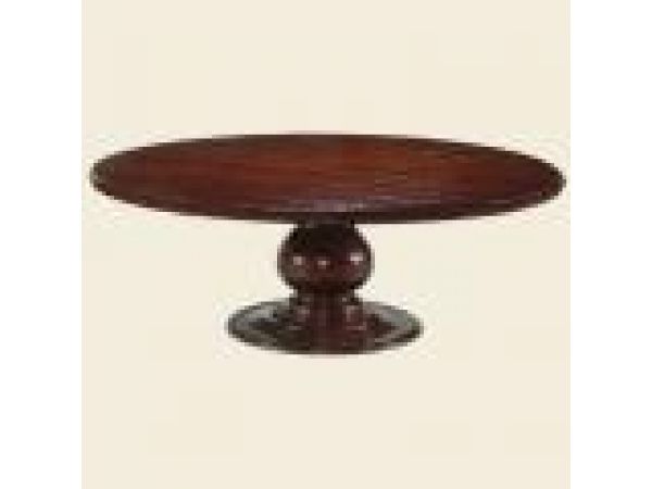 Pedestal Table with Plank Top