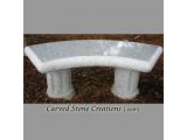 BEN-100 Curved Column Style Granite Garden Bench