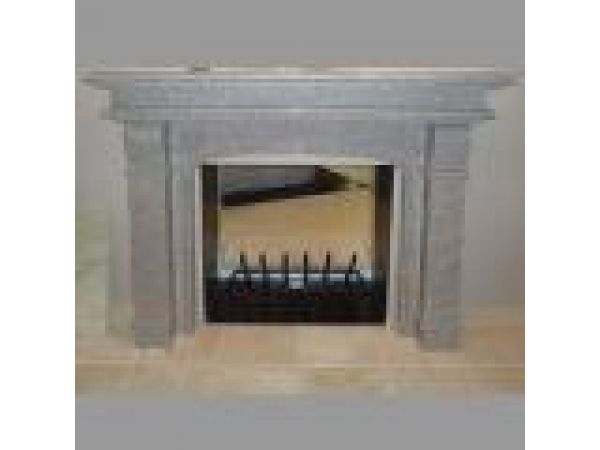 FP-065, ''Contemporized/Transitional'' Hand-Carved Fireplace Surround