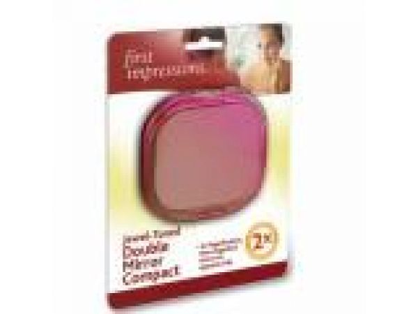 1-1013 Series-Jewel Toned Double Mirror Compact Assortment