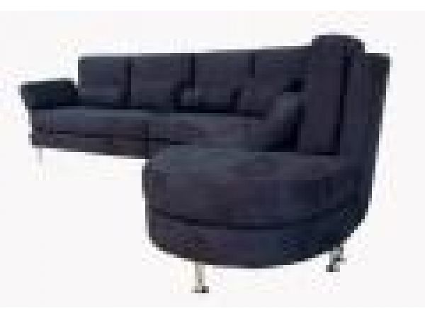 SL 196 Black, Fabric Sofa