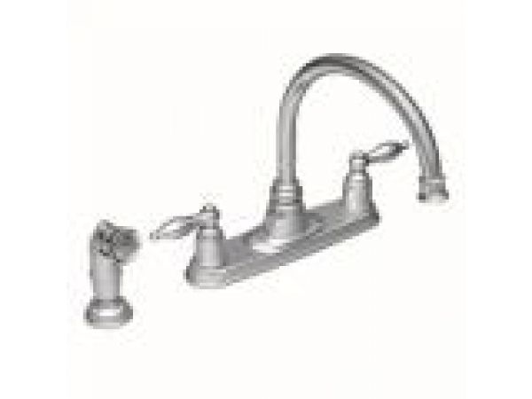 Two Handle Kitchen Faucet with Matching Finish Sid