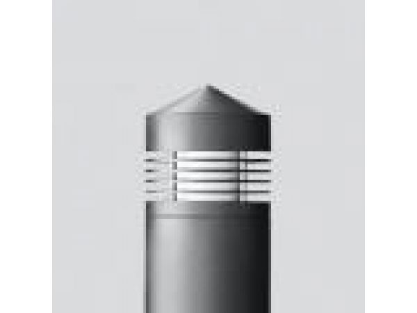 Bollard - large scale with horizontal louvers