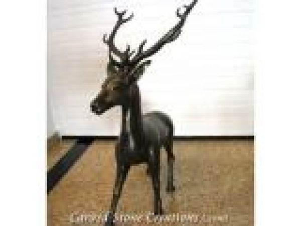 BZS-03, Hand-Cast Bronze Deer Animal Statuary
