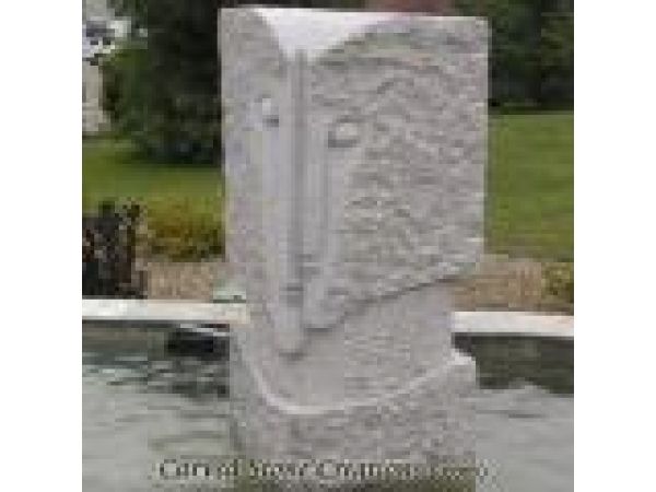 CST-001, ''Abstract Heads'' Hand-Carved Granite Statuary