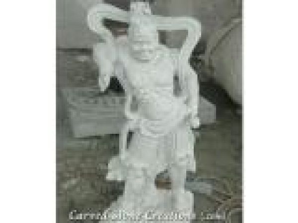 FIG-G006, ''Temple Guard'' -Right Hand-Carved Granite Statue