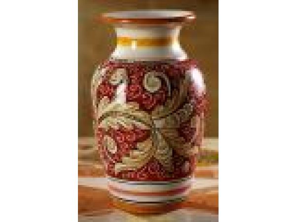 919/20 8'' Vase - Floreale Rosso