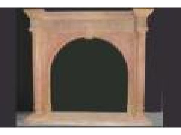 Marble Fireplace Mantels - D407 Lt. Rusty Brown