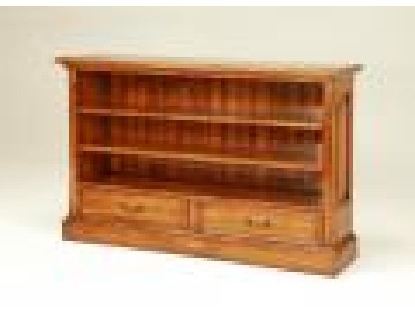 3450 Open Bookcase with Two Drawers
