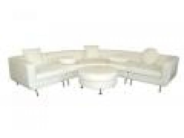 Sl 244 White, Modern Fabric Sectional Sofa