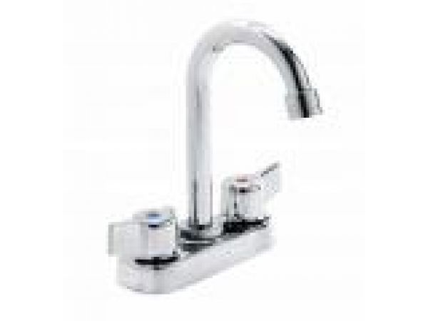 Two Handle Commercial Bar Faucets with Gooseneck S