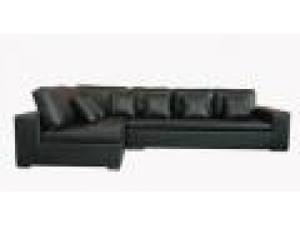SL 207 Black, Leather Sofa