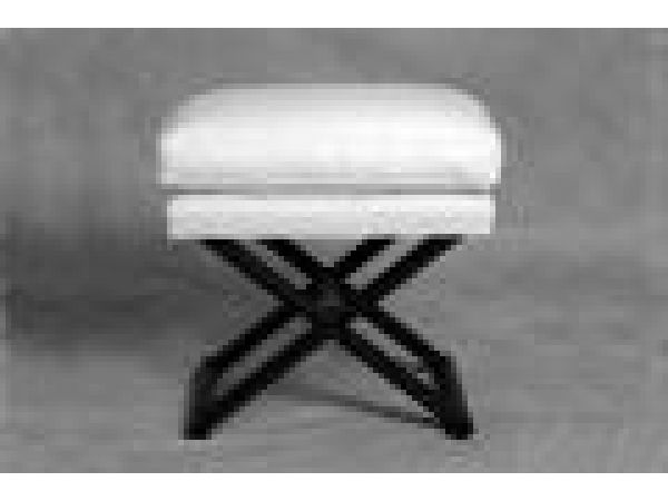 X bench with semi Attached seat cushion