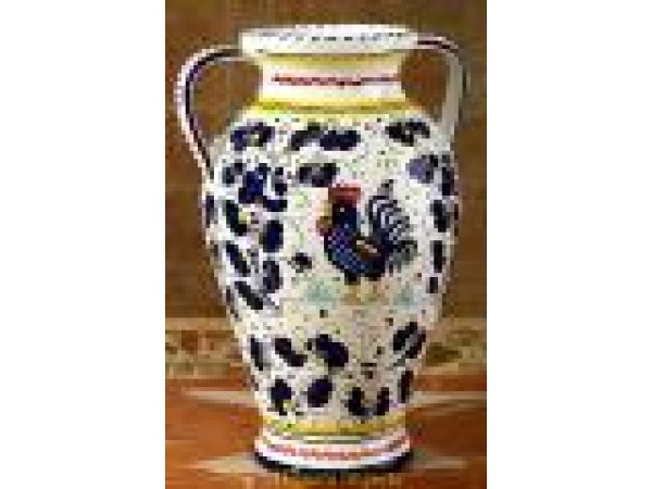 930/30 12'' Vase double handles - Galleto Blu