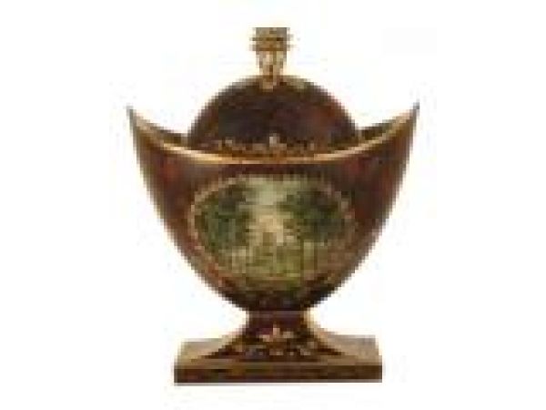 Mfg #: 03-1246 URN WITH LID AND SCENE