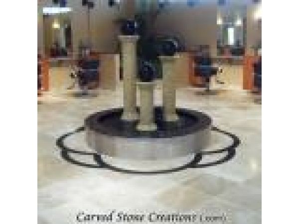 CF-06, Custom Interior Cascading Pedestal Fountain w/ Pool