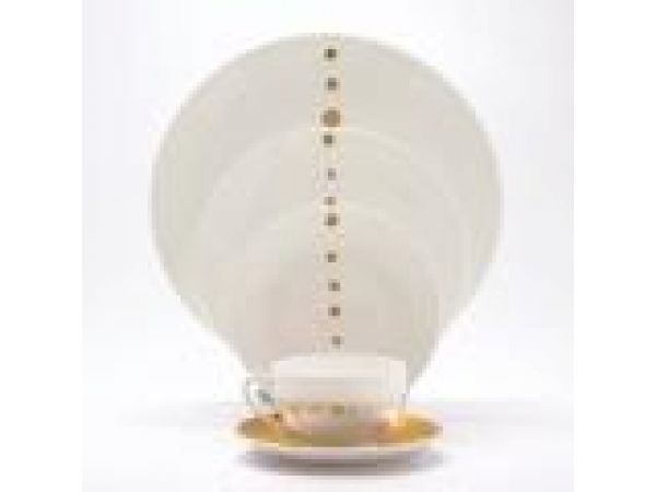 Golden Pearls/Pure Gold Five-Piece Place Setting