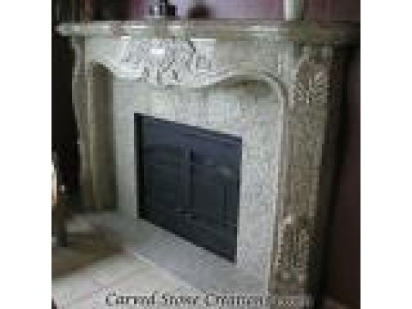 FP-081, ''Traditional Country Classic'' - Hand-Carved Fireplace Surround