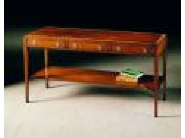 2171 - Mahogany 3-drawer inlaid sofa table