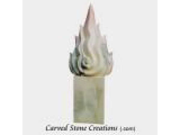 CST-009, ''The Flame'' Hand-Carved Contemporary Marble Statuary