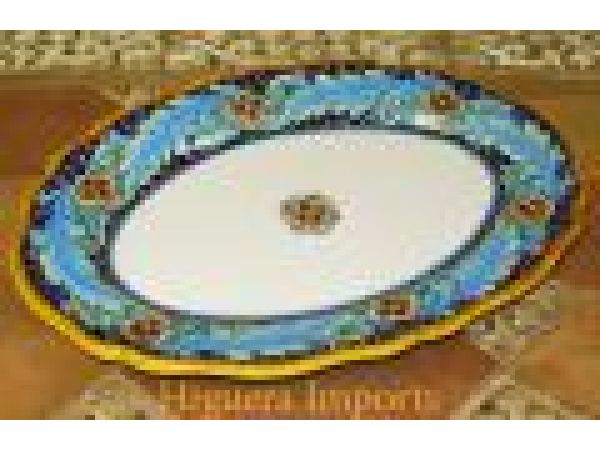1822/35 13' Oval serving platter - Deruta Vario