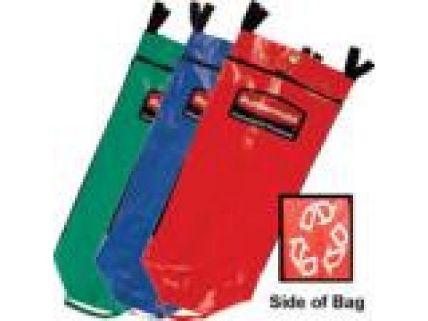 9T93-01 Recycling Bag with Universal Recycling Symbol - Set of 3 Colors (Red, Green, Blue)